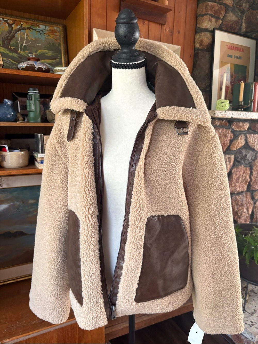 Levi’s Sherpa Funnel Neck Bomber Jacket L NWT